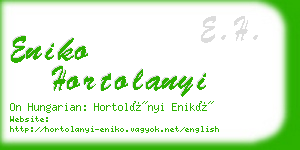 eniko hortolanyi business card